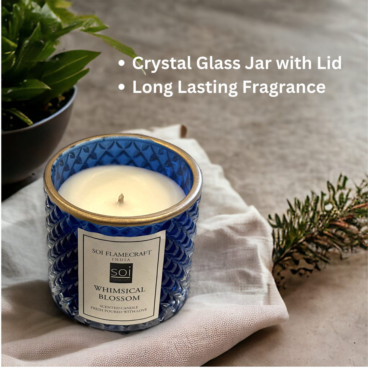 Candy Jar Scented Candle | Premium Candle | Bestseller Gift | Blue Jar | Whimsical Blossom