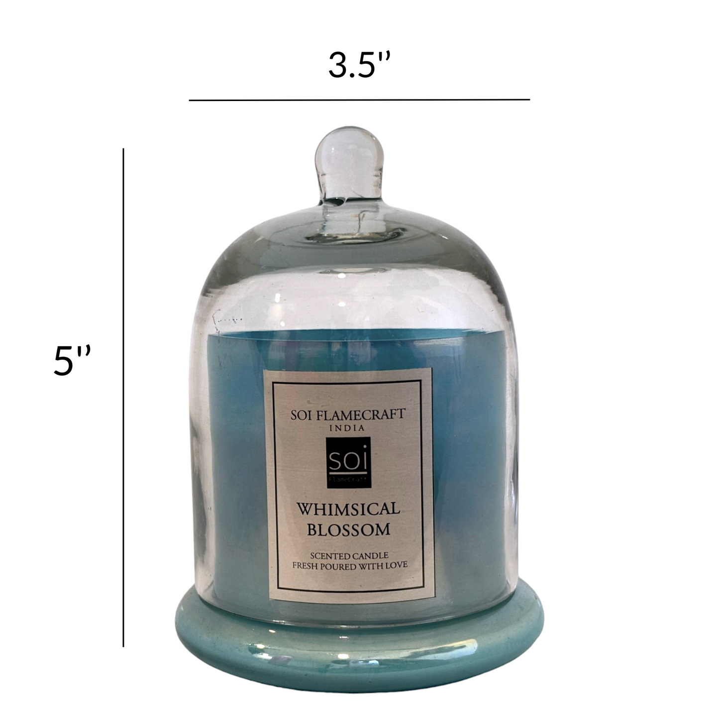 Whimsical Blossom | Scented Sandle | Blue Bell Jar Candle