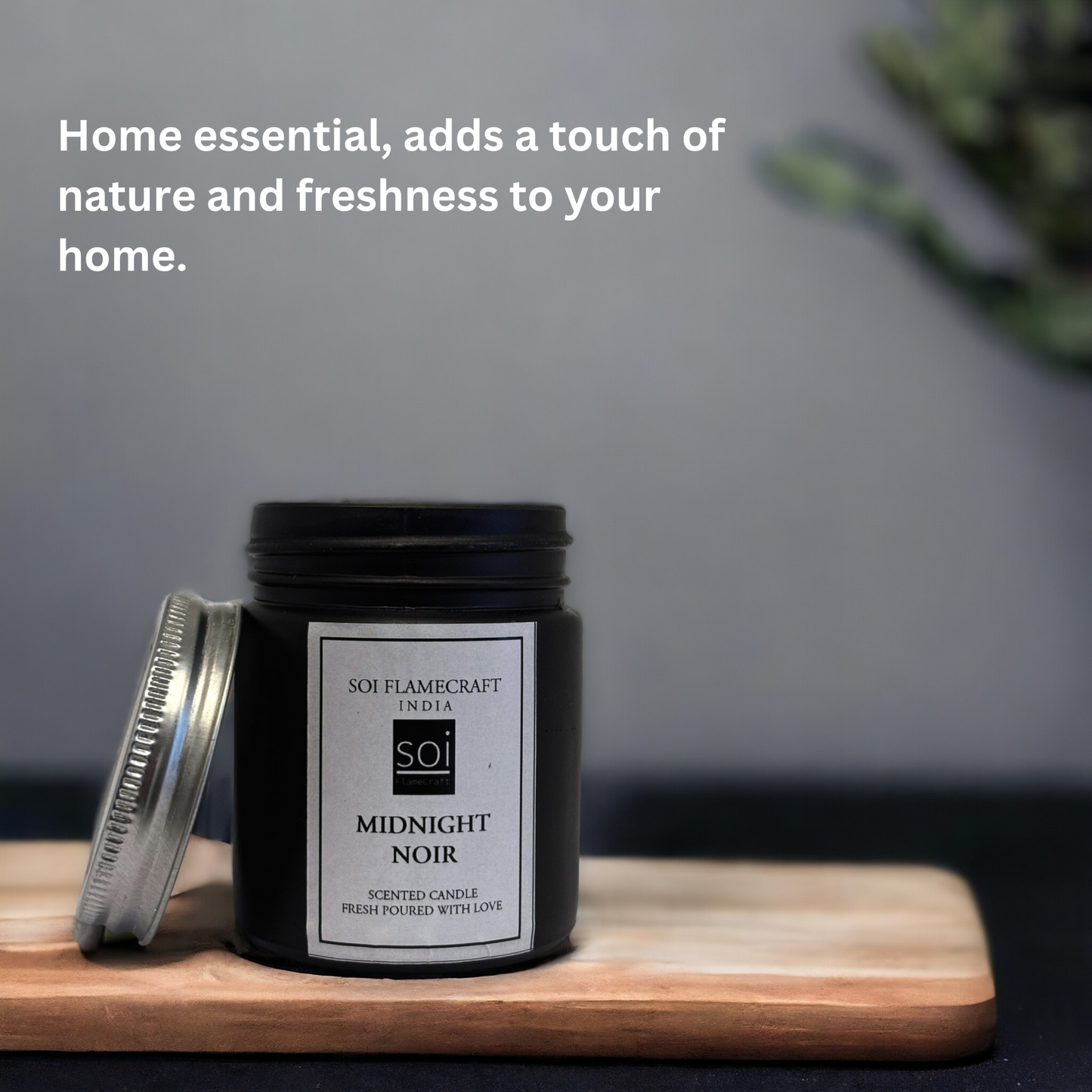 Ember Glass Jar Scented Candle | Midnight Noir