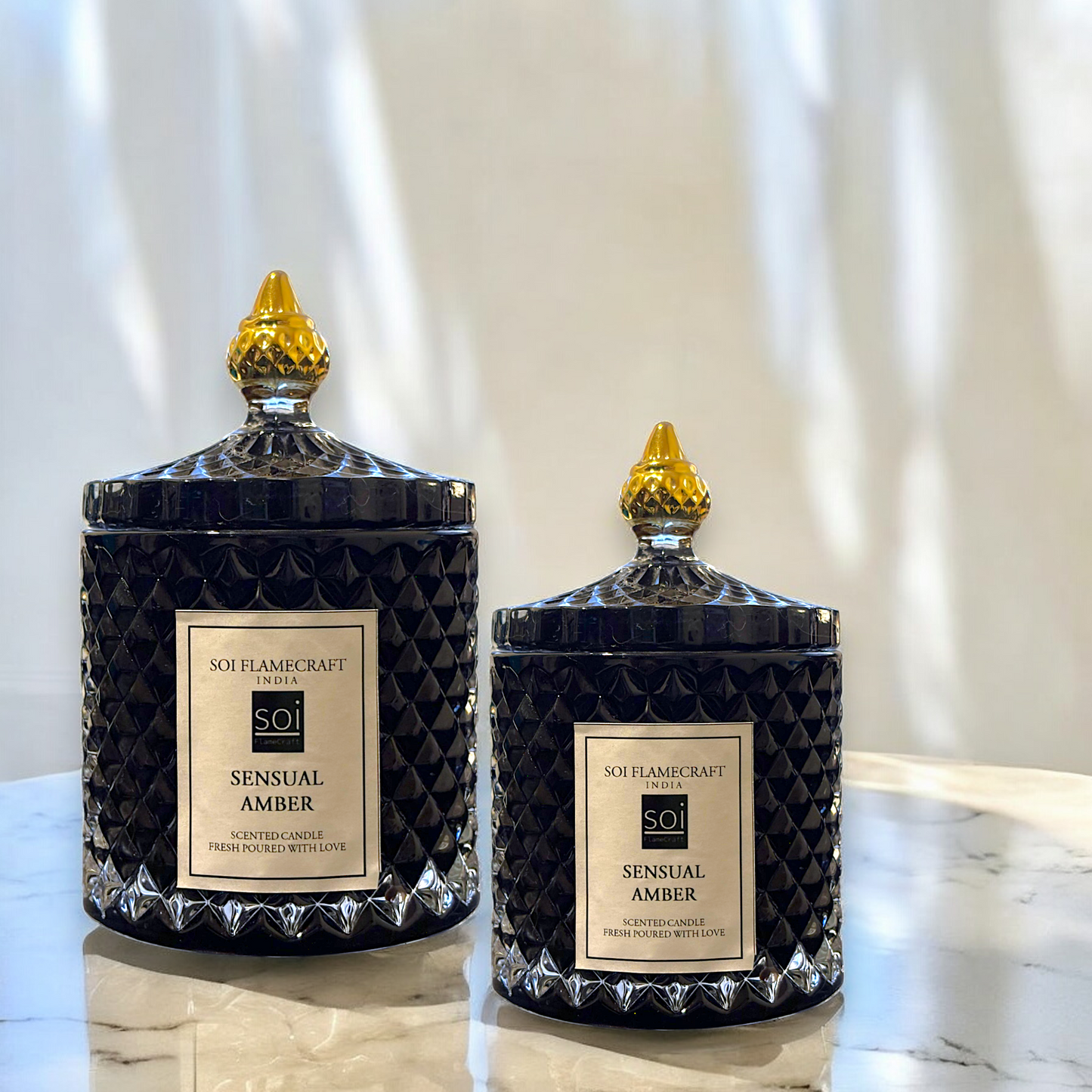 Candy Jar Scented Candle | Premium Candle | Bestseller Gift | Black Jar | Sensual Amber